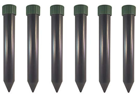 Grabacz 6X Répulsif à Ultrasons pour Taupes, Rongeurs et Serpents – Dispositif Anti-Nuisibles Ultrasonique, Alimenté par Piles (3 Piles D), Fréquence 400 Hz, Protège jusqu'à 600 m² (6)