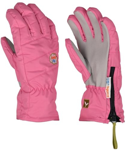 Kushi-riki Hope Gloves for Kids - Winter Gloves, Waterproof and Breathable Snow Gloves for Cold Weather (Pink, XL Age 12/13)