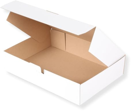 Karton 350 x 250 x 80 mm mit Seitenverschluss (20 Stück), DHL Kleinpaket, Versandkarton, Faltkarton, Schachtel, weiß