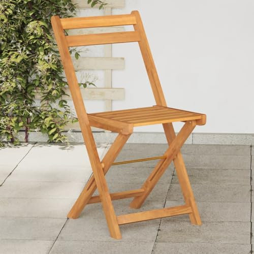Gecheer 8 STK. Gartenstuhl Klappbar Klappstuhl Bistrostühle Holzstuhl Stuhl Stühle Essstuhl Gartenmöbel Terrassenstuhl Balkonstuhl 40 x 51 x 80 cm (B x T x H)