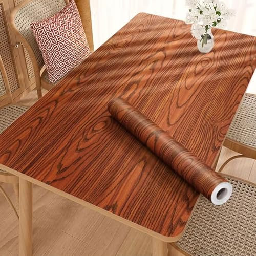 Carta adesiva staccabile e adesiva, pellicola autoadesiva effetto legno for tavoli, adesivo for mobili impermeabile, pellicola protettiva for tavoli spessa 0,36 mm, vinile decorativo resistente(Option