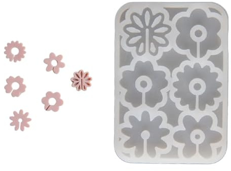 CHAKAE Marcadores De Bebidas Moldes De Vaso Vino Moldes Forma Flores Marcadores Vidrio Suministros Artesanía Silicona para La Fiesta La Fiesta Bebidas Silicona