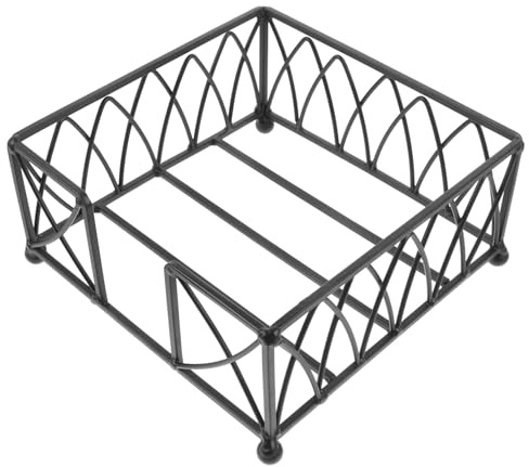 LOLIPPYY Servilletero Metálico Cuadrado para Mesa Soporte Resistente y Decorativo para Pañuelos para Cocina y Restaurante Diseño Seguro sin Afilados Uso Duradero y Elegante