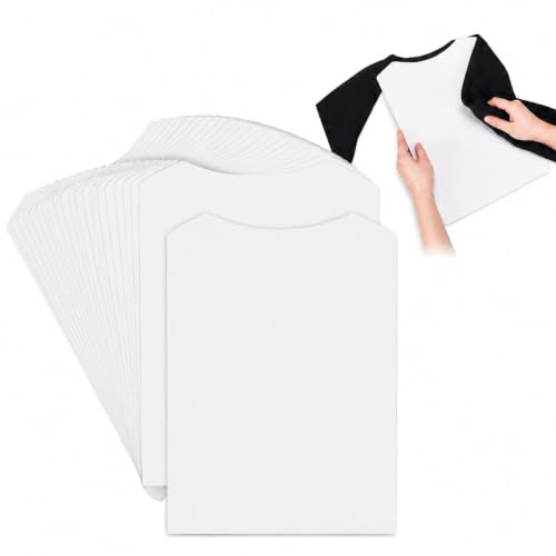 VALICLUD Cardboard Shirt Inserts 50Pcs White Foldable Boards for T-Shirts and Wool Sweaters Packaging in Retail and Online Seasonal Use