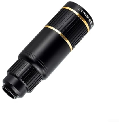22x Zoom Lens for Phone Camera - High Magnification Telephoto Lens Kit for Sports Events & Concerts - Portable Monocular Telescope for Hiking Camping(Black)