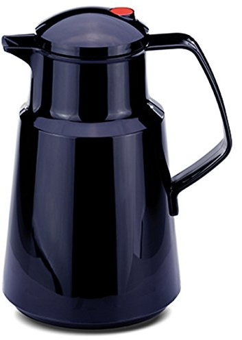 ROTPUNKT Isolierkanne 290 Daniela 1,0 l | Zweifunktions-Drehverschluss | BPA Frei - gesundes Trinken | Made in Germany | Warm + Kalthaltung | Glaseinsatz | Mystic Blue
