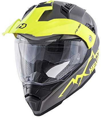 HEVIK Integralhelm HV30_MONTAUK (56, grau/gelb)