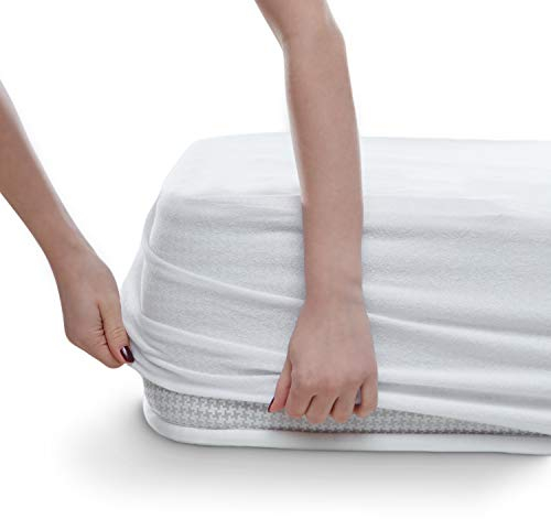 Alreya Wasserdichter Matratzenschoner Atmungsaktiv Schutz mit Rundumbezug 90 cm x 200 cm Matratzenauflage ohne Knistern, Baumwolle Matratzenschutz