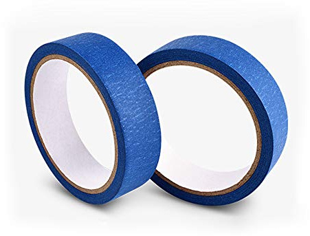 Powertool Lot de 2 rouleaux de ruban de masquage - 50 m de long - Ruban adhésif pour peinture et travaux manuels - Bleu - 10 mm