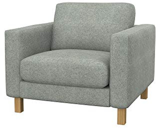 Soferia Sesselschoner Kompatibel Mit Karlstad Sesselbezug Sesselüberzug Sesselhusse Cover Fleckschutz Kratzfest Robust Strong Grau