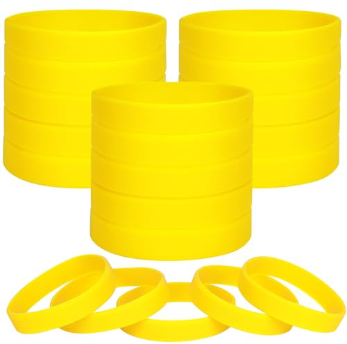 LVNRIDS 100 st tomma silikonarmband, elastiskt gummiband för sportfest, lösa band, 6.3'' longueur pour enfant, Silikon