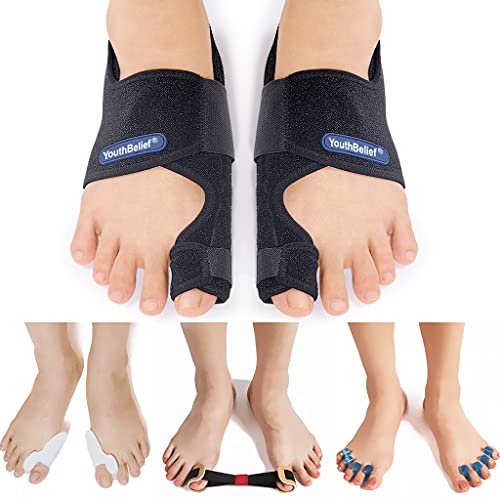 Zehenkorrektor Zehentrenner Ballenzeh-Schiene 【2025 aktualisiert】 Hallux Valgus Ballenzeh-Korrektur-Set Ballenzeh-Korrektur-Set Ballenzeh-Bandage Ballenzeh-Übungsgurt, orthopädisches Set, entzündete