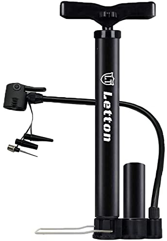 Letton Portable Bike Floor Pump with High Pressure for All Bikes,11 bar/160 PSI with Presta & Schrader Valves,Pressure Increase Mini Bike Air Pump with Multifunction Ball Needle