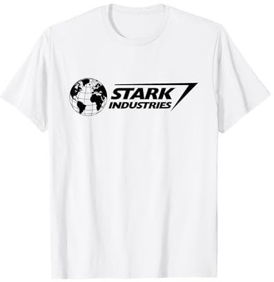 Marvel Iron Man Stark Industries Logo Black Maglietta