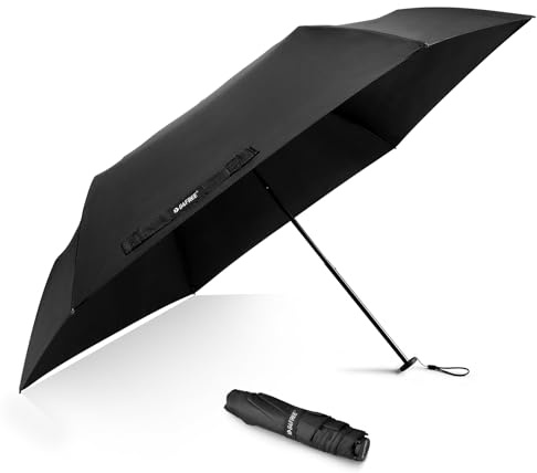 G4Free Ombrello pieghevole da viaggio, compatto, ultraleggero, in fibra di carbonio, super sottile, piccolo, mini ombrelloni UV – pesa solo 113,4 g