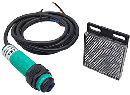 Induktiver Sensor PNP NO kompakte Bauform IP65 3mm Induktiver Näherungsschalter Näherungssensor (Reflektions-Lichtschranke 2 Meter, Ø 18mm, PNP NO)