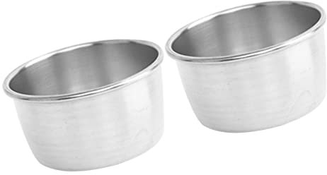Anneome 2pezzi Ciotole Acciaio Inossidabile Per Salse Contenitori Per Salsa e Condimenti Piccole e Riutilizzabili Per e Picnic