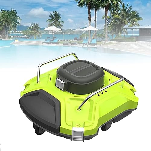 RayGenius Robot Limpiafondos Equipo De Limpieza AutomáTico 2 Horas De Trabajo 5000mah Gran Potencia De AspiracióN Autoaparcable Apto para Piscinas Elevadas