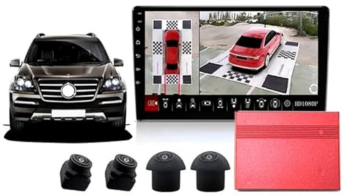 360°Degree Bird View System Car DVR Recording Panoramic View All Round Rear View Reverse Reversing Backup Parking Back Up 4 Camera Waterproof Night Vision