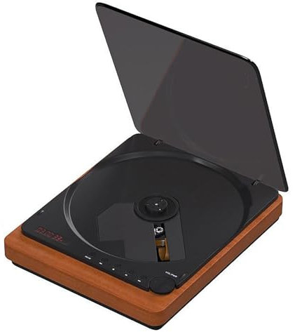 HUVIOVED Reproductor De CD Portátil con Bluetooth, Reproductor Bluetooth De Alta Fidelidad con Control Remoto/Pantalla LCD para Decoración del Hogar