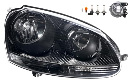 Johns, Scheinwerfer passend für VW Golf V 1K 5M 10/03-05/09 H7 H7 rechts Beifahrerseite + Nebelscheinwerfer + Leuchtmittel