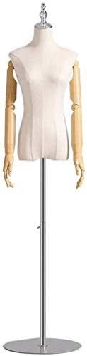Professionelle Näherin Nähen Dummy Torso Büste Weibliche Modelle Mit Kunststoffarm Kleidung Display Dummy-Modell (Farbe: Silber, Größe: Klein)