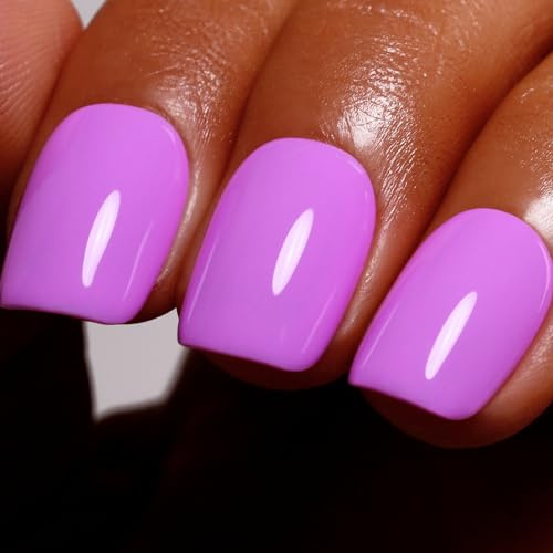Ozzeal Lila UV Nagellack, 15ML Hell Lila UV Gel Nagellack Soak Off Led Gel Nail Polish Starter Maniküre Salon DIY Gel Nagellack Zu Hause Für Mädchen Frauen