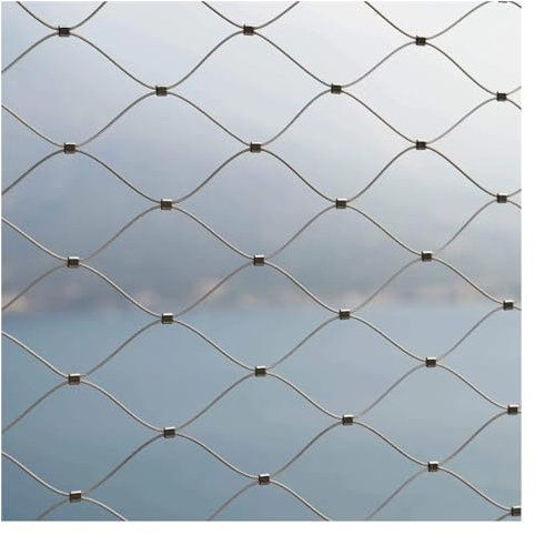ZHZHXR 304 Edelstahl-Seilgeflecht Multifunktionales Metallgeflecht 1.2mm/5cm Einfach zu Installierendes Geflügelkäfignetz(Size:1.2x20m)