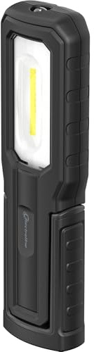 Electraline 58049 Linterna LED de 700+100 lúmenes, luz blanca brillante de 5700 W, con batería incorporada, batería recargable de 2000 mAh, IP54, para uso profesional