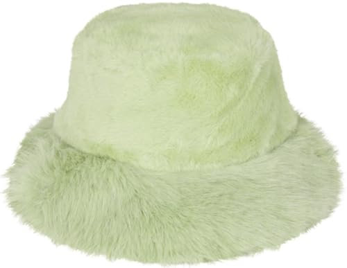 Royal Stallion Chapeau cloche d'hiver en fausse fourrure Vert citron Taille unique, citron vert, Taille unique