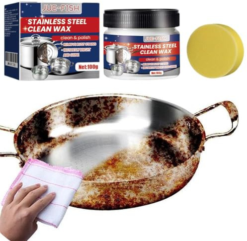 Stainless Steel Scratch Remover for Appliances, 2PCS Multi-purpose Stainless Steel Scratch Remover Paste for Kitchen, Polish for Cookware, Convenient Appliance Cleaner for Home Users