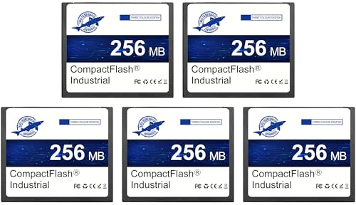 Dogfish Tarjeta de Memoria CompactFlash 256MB 5PACK, Industrial CF Memory Card, para Cámaras Antiguas DSLR y Equipos Industriales