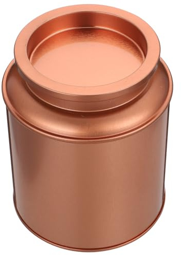 Baluue Tinplate Tea Canister Golden Sealed Lid Tea Storage Jar | Tea Storage Container, Tea Bag Storage Jar, Compact for Dried Fruit and Candy, Graduation Gifts Christmas Thanksgiving