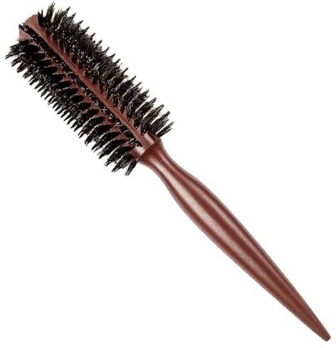 Rundbürste zum Föhnen, Rundbürste Wildschweinborsten, Holz Rundhaarbürste Für Sanftes Styling Mit Natürlichen Borsten, Haarbürste Für Volumen, Glanz Und Geschmeidiges Haar
