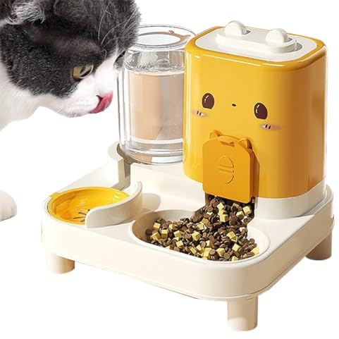 Katzenfutterspender – Futterspender | Katzennapf – Wasserspender für Hunde mit erhöhtem Design zum Schutz der Halswirbelsäule von Haustieren, ideal für bequemes Füttern und Flüssigkeitszufuhr