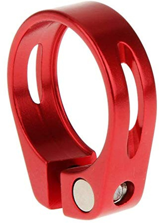 VOANZO 2 PCS MTB Abrazadera de Tubo de Asiento de Bicicleta 31.8 Aleación de Aluminio Mountain Road Bike Tija de sillín Tija de sillín Clip de Tubo (Rojo)