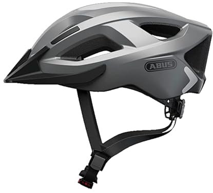 ABUS 86982 Fahrradhelm, Silber (Glare Silver), L (58-62 cm)