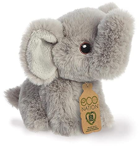 Aurora, 35067, Eco Nation Mini Elefant, 13cm, Plüsch, Grau