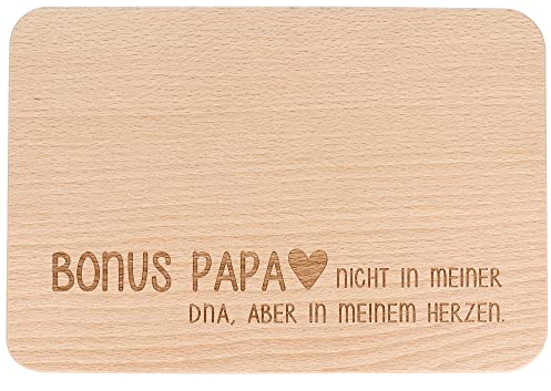 Spruchreif | Planche en bois avec gravure | Planche à petit-déjeuner | Planche à pain avec inscription | Planche à goûter | Cadeau Bonus Papa | Fête des pères