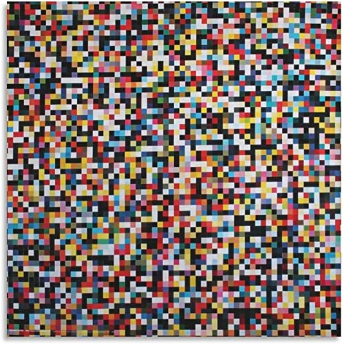 XCPORA Berühmte Gerhard Richter Poster Abstrakte Wandkunst Gerhard Richter Druckt Gerhard Richter Leinwand Malerei für Home Wanddekoration Bild 50x50cm Kein Rahmen