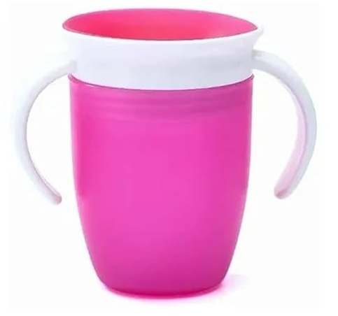 Baby Trainer Schnabeltasse mit 360 Grad Versiegelung,360°-Trinkbecher für Babys und Kleinkinder, BPA-freier Trinklernbecher mit Griffen, auslaufsicher & spülmaschinenfest, für Kinder ab 6 Monaten