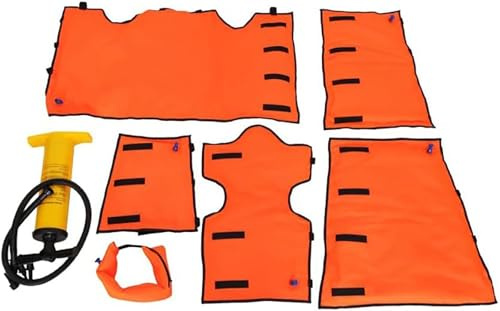 Set di stecche ad aria di primo soccorso, radiografabili, stecche di immobilizzazione per fratture ossee a vuoto a combinazioni multiple con pompa, kit di pronto soccorso per campeggio all'aperto