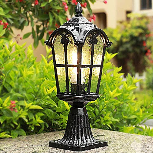 Portal de lámpara de pilar retro, lámpara de jardín Lámpara impermeable Pilar Lámpara de pie exterior Terrazas de piso Lámpara de pie de aluminio Lámpara de pie exterior Pilar exterior Lámpara de