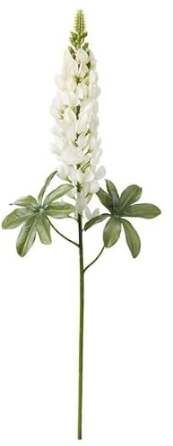 FAKHRI Artificial Flowers – Pink Orchid, Blue Hydrangea, Yellow Sunflower, White Lupin & Rose – Realistic In/Outdoor Floral Décor (Artificial flower, Lupin/white, 74 cm) Pack of 1