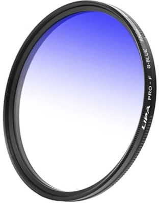 YEUBXDJ Gradient Blue Round Lens Set for SLR Cameras - Color Gradient Effect Filter for Stunning Sunset Photography(Gradient blue 72mm)
