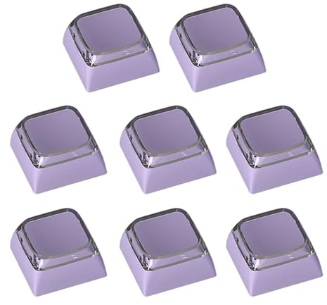 Qsvbeeqj 8 piezas XDA Height Backlight Keycap Set para teclados mecánicos con durabilidad PC en colores clásicos tapa de teclado mecánica opcional
