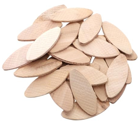 Operitacx 100pcs Wood Joining Biscuits Kit for Tenon Machine Easy Install Biscuit Joiner for Wood Boards Below Expanding Pva Glue Compatible and Bonding