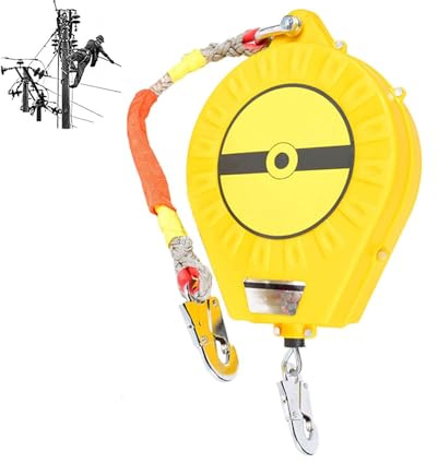 Lifeline retrattile, cordino di protezione anticaduta, autoritrattante, ammortizzante, per costruzioni di tetti, capacità di carico 150 kg