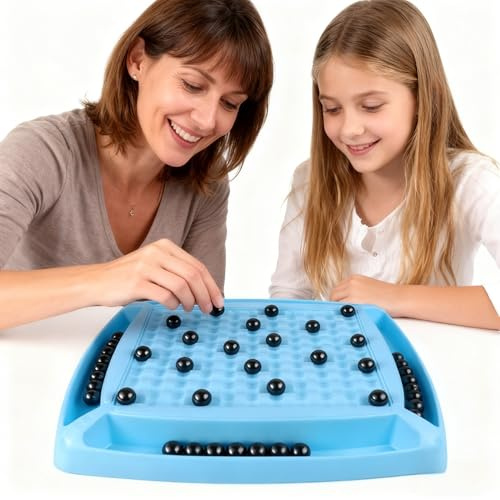 Magnetspiel für Kinder & Erwachsene Magnet Spiel Strategiespiel mit 40 Magnetkugeln Familienspiel ab 2 Spieler, Logikspiel zur Förderung von Konzentration & Geschicklichkeit