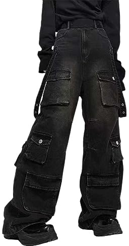 Jeans Uomo Jeans Baggy Uomo Leggeri Larghi Neri Pantaloni Elasticizzati Slim Fit Strappati Regular A Zampa Lavoro Cargo Estivi Bootcut Elefante 3Xl Con Elastico Alla Caviglia Flared Inverno Eleganti